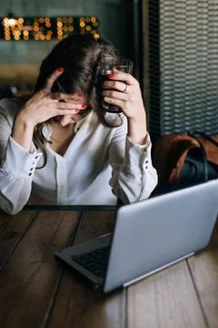 Problems at work. Ill workaholic Stock Photos