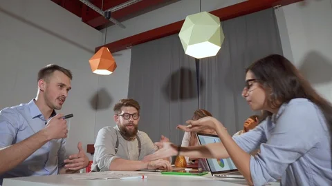 Problems at work on a meeting. Stock Footage 109073198