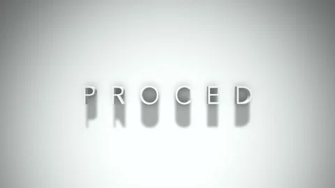 Proced 3D title animation with shadows on a white background Stock Footage 297668682