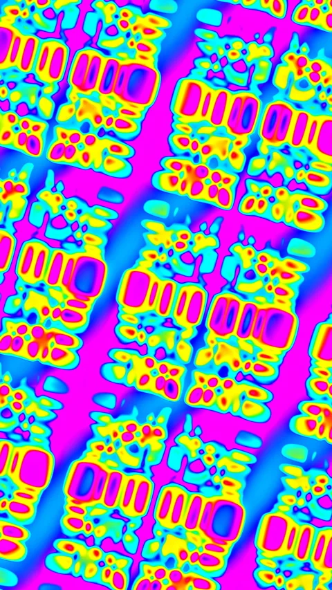 Procedural Algorithmic Math Animation 4K Dynamic Visual Background Stock Footage 341205183
