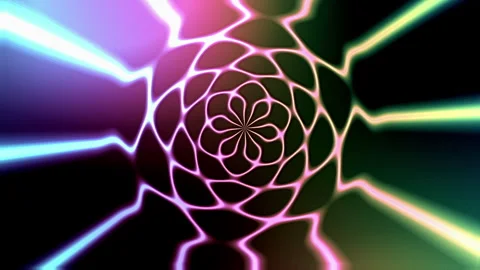 Procedural Algorithmic Math Animation 4K Dynamic Visual Background Stockbeeldmateriaal 341983302