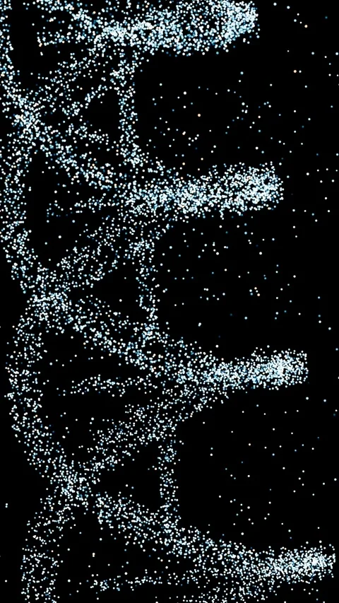 Procedural DNA Helix : Lateral Scan 4K Alpha Stock Footage 333699826