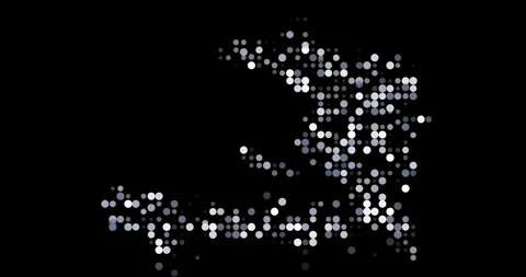 Procedural Dots Building the Haiti Map Silhouette Vídeos de archivo 320175765