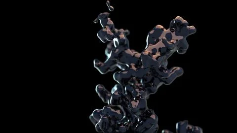 Procedural growth of matter Stock Illustration