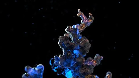 Procedural growth of matter Illustrazione stock