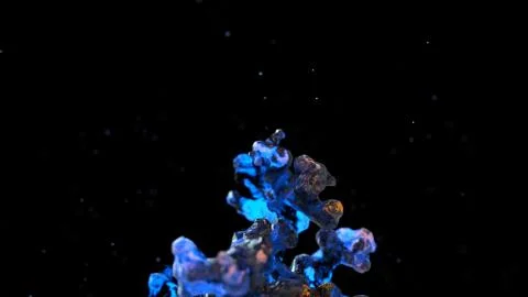 Procedural growth of matter Stock Illustration