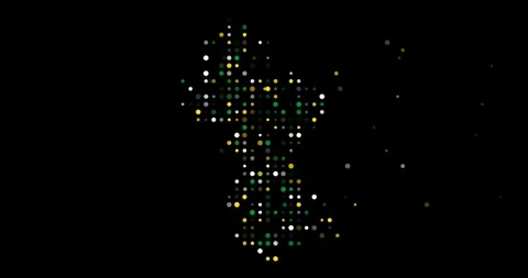 Procedural Particles Constructing the Guyana Geographic Shape Stock Footage 321299586