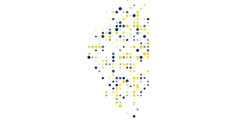 Procedural Particles Constructing the Illinois Geographic Shape Stock Footage 321479003