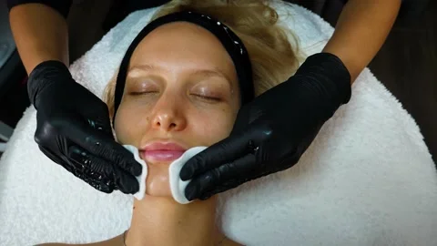 Procedure at the beautician Stock Footage 145374201