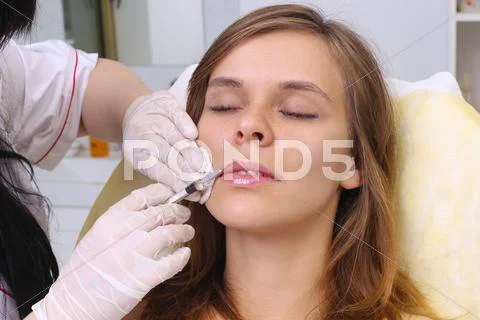 Procedure Filler Injection In Beauty Clinic.