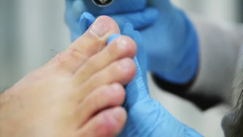 Procedure of a hardware pedicure men's Vídeo Stock 86449214