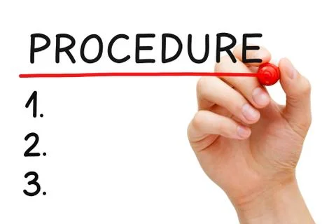 Procedure List Foto stock