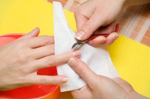 	Procedure of manicure Stock Photos