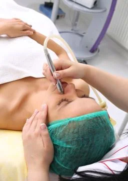 Procedure of Microdermabrasion. Foto stock