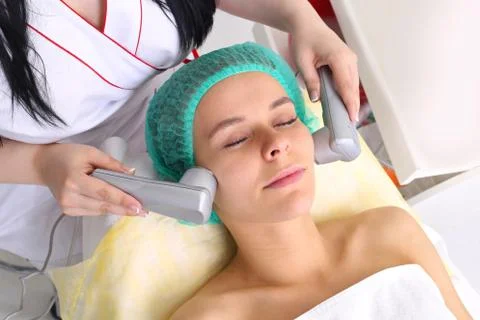 Procedure vibro-cell electrotherapy. Stock Photos