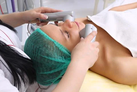 Procedure vibro-cell electrotherapy. Stock Photos