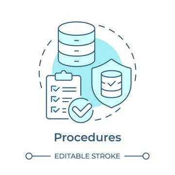 Procedures soft blue concept icon Ilustración de archivo