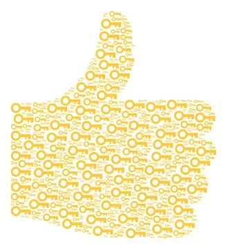 Proceed Figure of Key Icons Stock Illustration