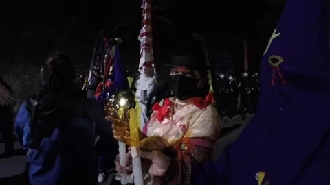 "Procesión De La Luz" Easter Holy Week Celebrations In Ecuador Video stock 301788661