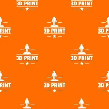 Process 3d printing pattern vector orange 스톡 일러스트