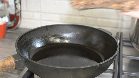 Process and cooking mushrooms for a dish Stock Footage 89128015