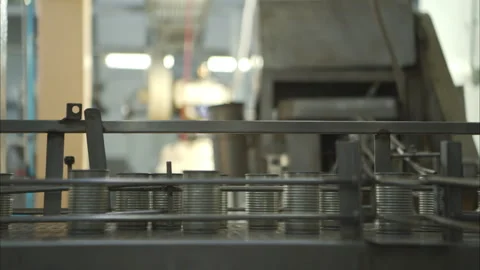 Process and production line in canned fish factory Stock Footage 308309036