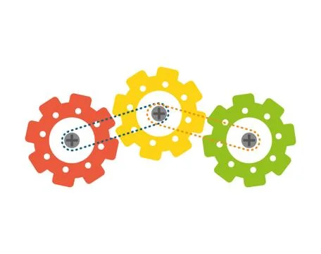 Process and Solution concept. gear icon. Vector graphic 스톡 일러스트