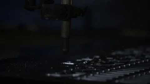 Process and technology of manufacturing of metal pipes. Laser cutting of metal Video stock 80205330