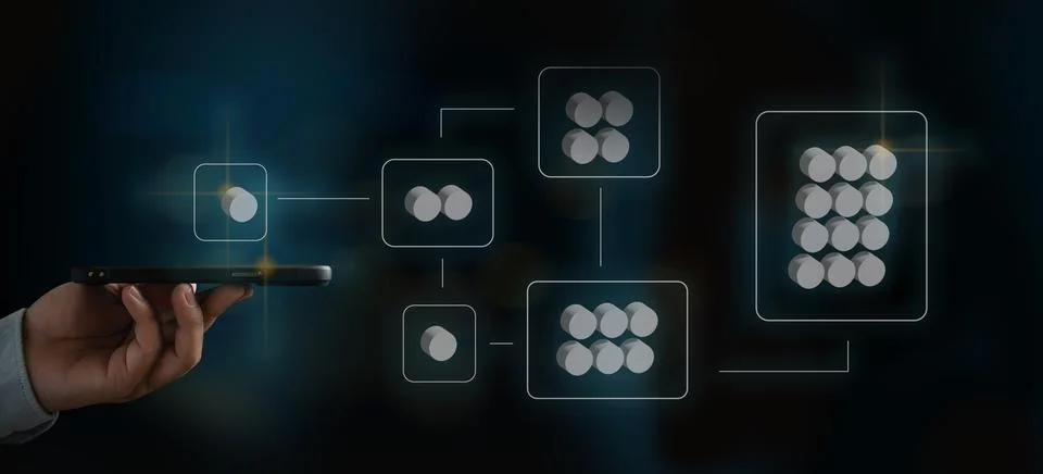 Process and workflow analysis for businessman process with flowchart qualit.. Stock Photos