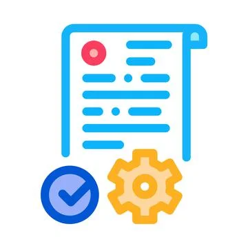 Process applications color icon vector illustration sign Stock Illustration