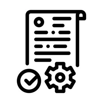 Process applications line icon vector illustration sign Stock Illustration