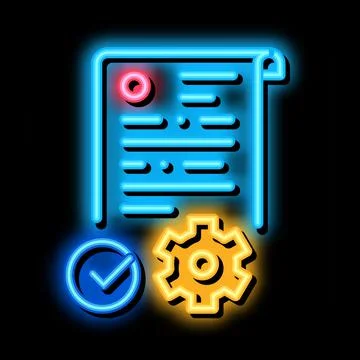 Process applications neon glow icon illustration Stock Illustration