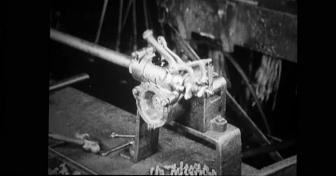 Process of assembling steering gear Stock Footage