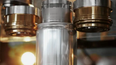 The process of automatic canning of beer cans. Stock Footage 284496826