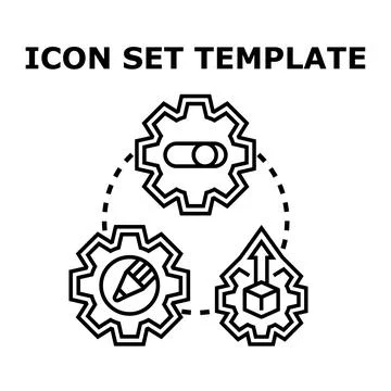 Process automation for development, customization, and deployment Stock Illustration