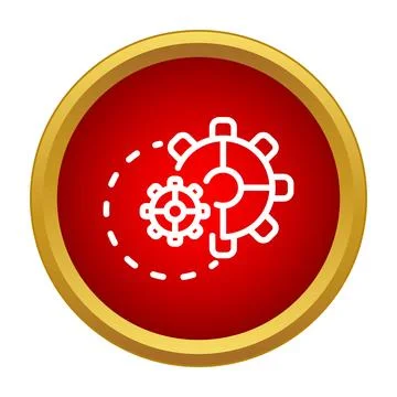 Process automation gears managing system development icon Stock Illustration