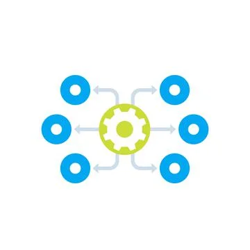 Process automation icon Stock Illustration