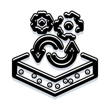 Process automation system optimizing workflow efficiency Stock Illustration