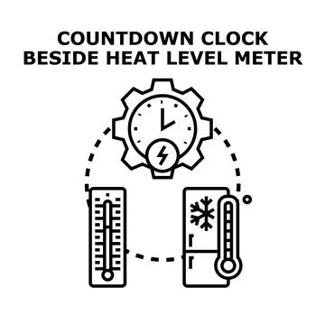 Process automation with temperature and timer control system Stock Illustration