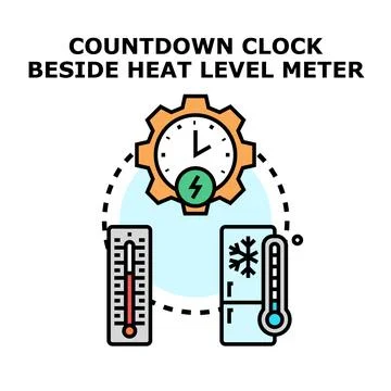 Process automation with temperature and timer control system Stock Illustration