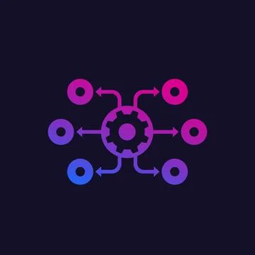 Process automation vector icon 库存插图