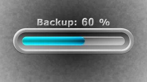 Process of Backup in the screen. 4K Resolution. Prores 4444. Illustration. Stock Footage 105443045
