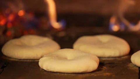 The process of baking bread in the oven . Stock Footage 281429276