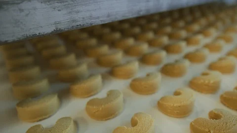 Process of baking in confectionery factory Stock Footage 102087387