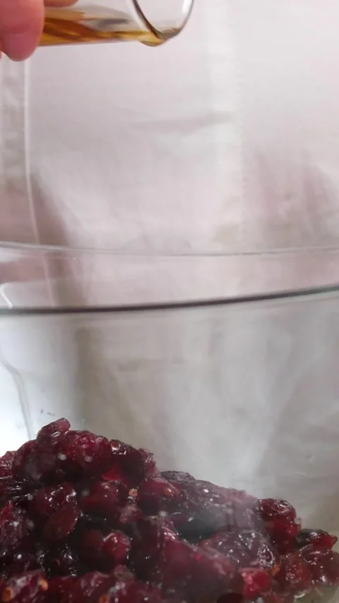 Process of baking Easter bread with raisins soaked in cognac. homemade holiday Video stock 346184431