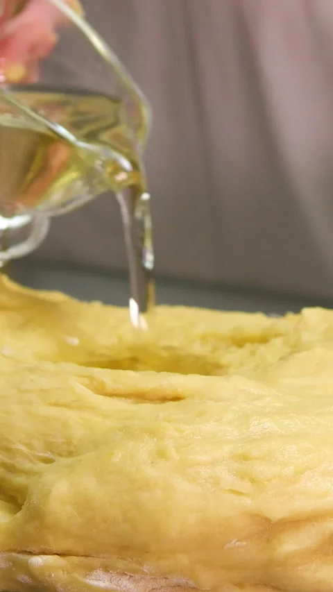 Process of baking Easter bread with raisins soaked in cognac. homemade holiday Stock Footage 346185329