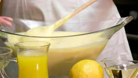 Process of baking Easter bread with raisins soaked in cognac. homemade holiday Stock Footage 346189555