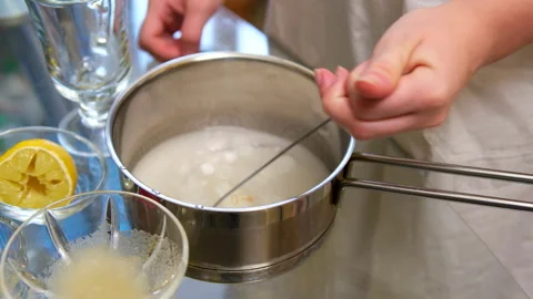 Process of baking Easter bread with raisins soaked in cognac. homemade holiday Stock Footage 346189697