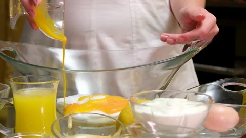 Process of baking Easter bread with raisins soaked in cognac. homemade holiday Stock Footage 346189728