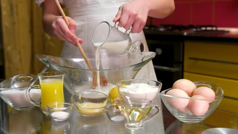 Process of baking Easter bread with raisins soaked in cognac. homemade holiday Stock Footage 346189741